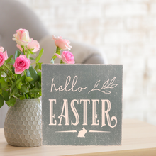 Load image into Gallery viewer, Hello Easter Rustic Block Sign
